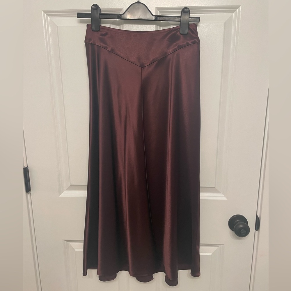 New Boden Satin Bias skirt.